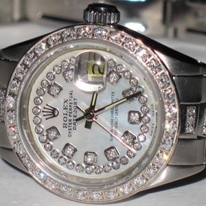 Diamond and gold rolex watche